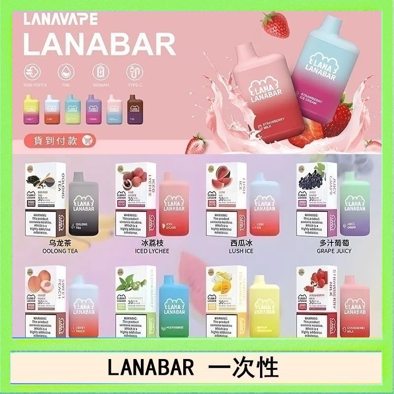 LANA BAR可充电一次性電子煙霧化5000口(3.0%)